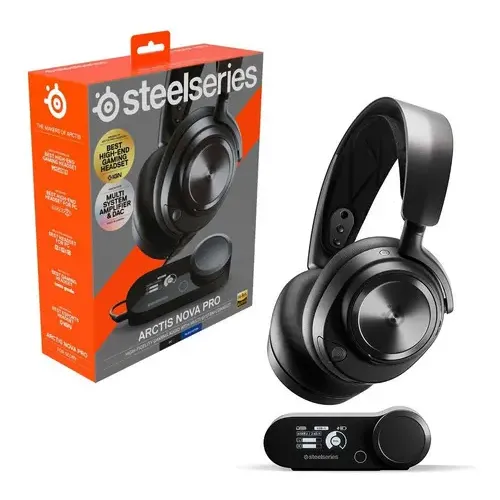 AURICULAR STEELSERIES 61686 ARCTIS NOVA 3PW WIRELESS PS5 PS4 PC SWITCH BT 2 4GHZ 40H BLACK