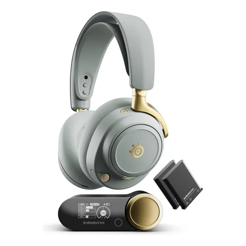 AURICULAR STEELSERIES 61663 ARCTIS NOVA ELITE WIRELESS PC 3D ANC SAGE GOLD