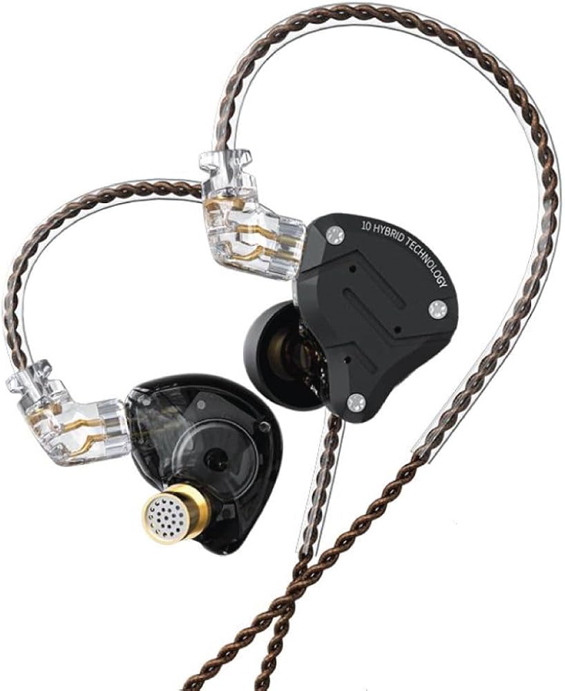 AURICULAR IN-EAR KZ ZS10 PRO HIFI GAMING EARBUDS 3 5MM DARK BLACK