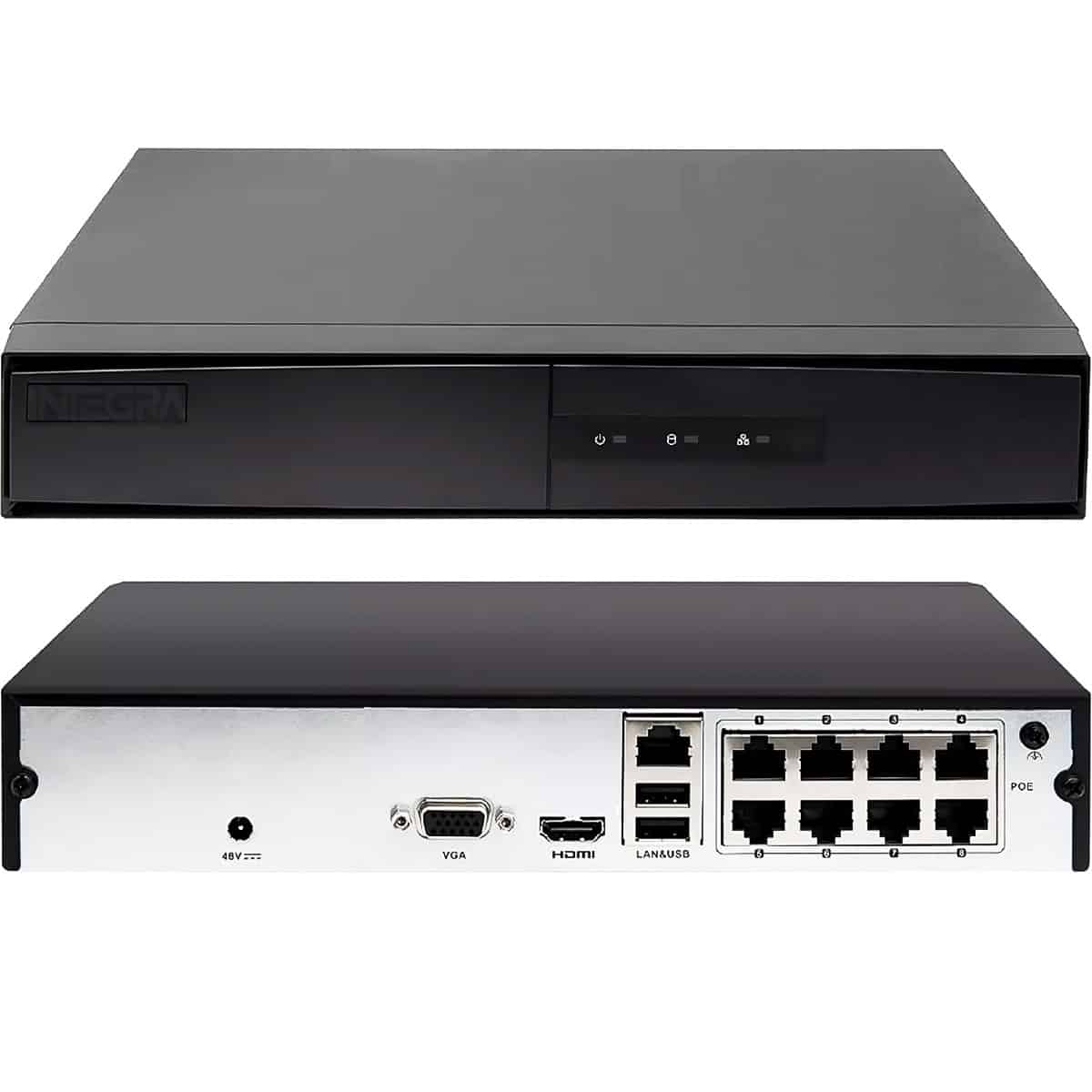 CCTV HIKVISION NVR MINI DS-7108NI-Q1 M P 8CH 4MP H 265+ BLACK