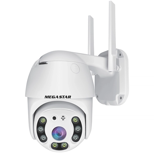 CAMARA IP MEGA STAR CA827 HD MIC WIFI IP66 WHITE