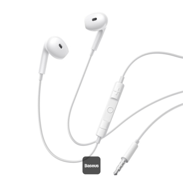 AURICULAR BASEUS USB-C OS ENCOK HZ19 WIRED EARPHONES MOON WHITE