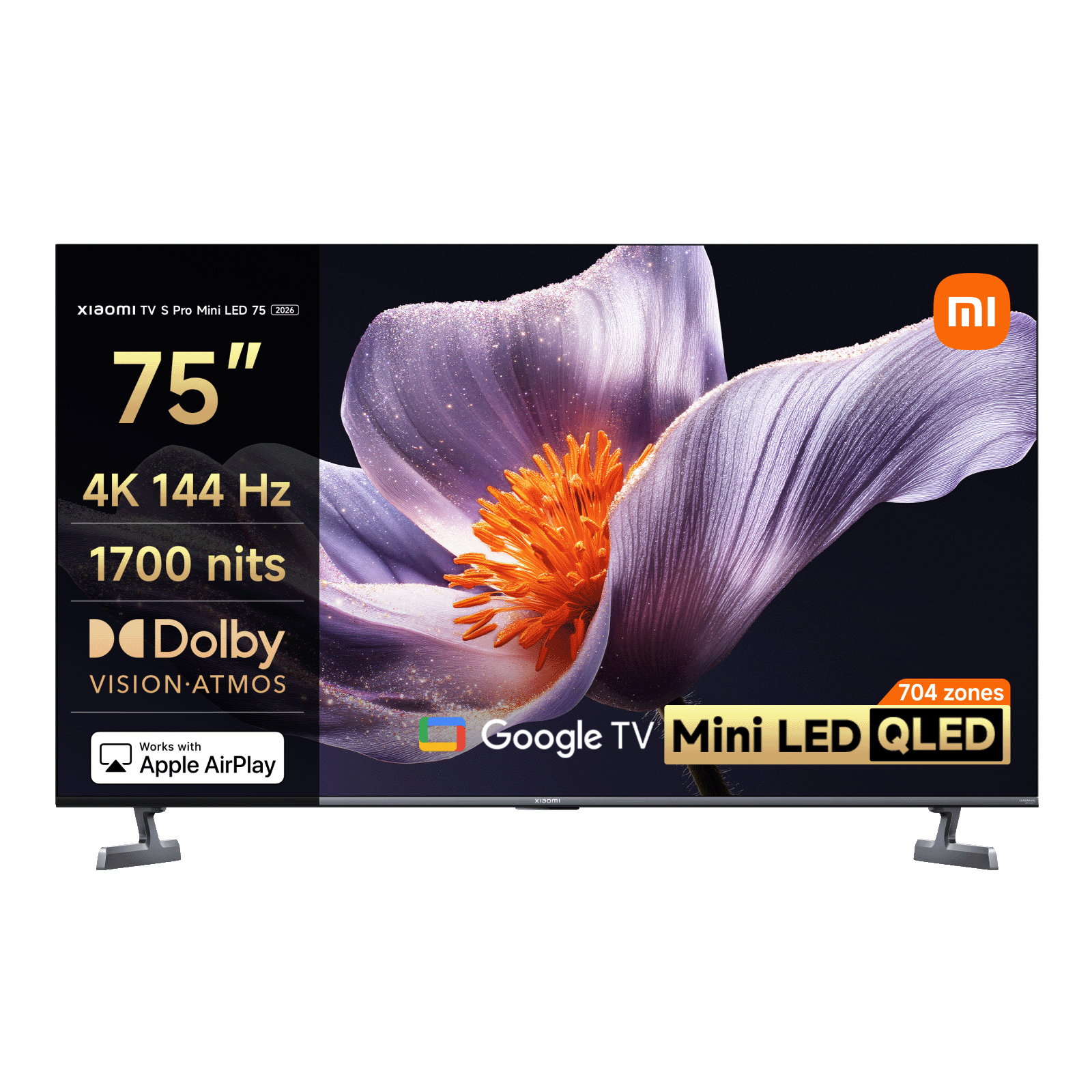 TV SMART 75  XIAOMI TV S PRO QD-MINI LED 2026 L75MB-SPH 4K 144HZ 94% 10B GOOGLE TV BT