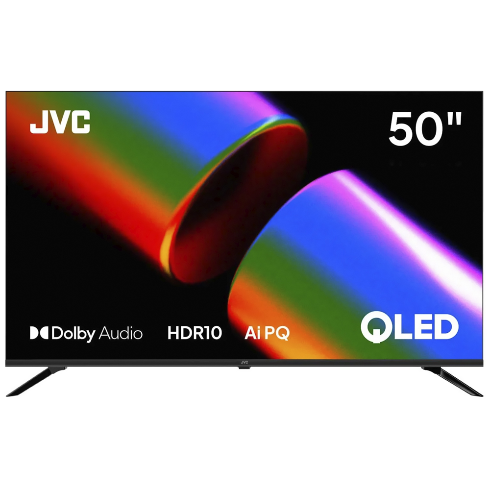 TV SMART 50 JVC 50KM758 QLED 4K GOOGLE TV HDMI BT HDR10 DOLBY BLACK
