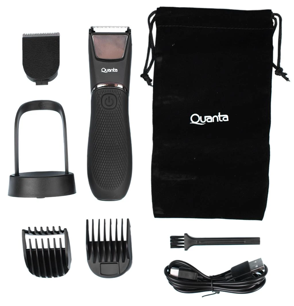 CORTA PELO   AFEITADORA QUANTA 2EN1 SENSITIVE AREA QTCAS21 RECARGABLE IPX6 BLACK