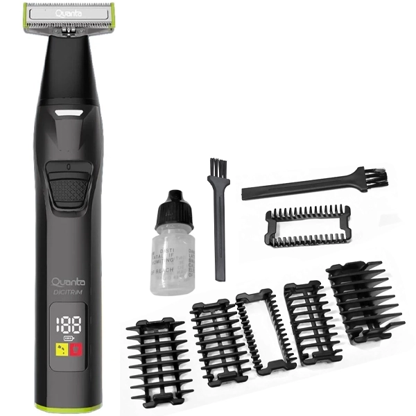 CORTA PELO   AFEITADORA QUANTA 2EN1 DIGITTRIM QTCAT60 RECARGABLE BLACK