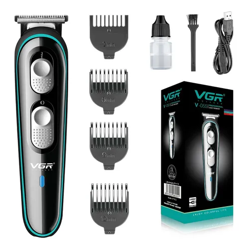 AFEITADORA TRIMMER VGR V-990 LCD RECARGABLE BLACK
