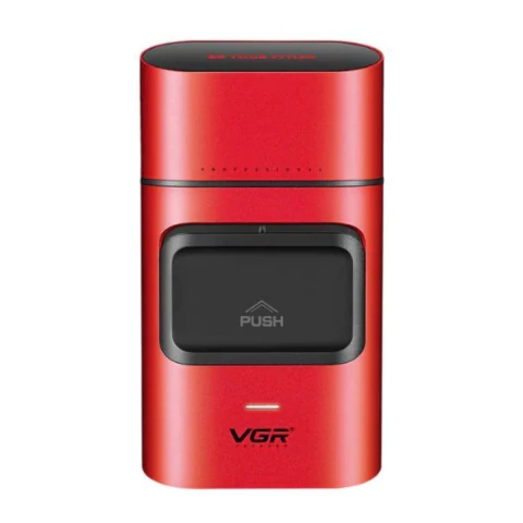 AFEITADORA SHAVER VGR V-307 TITANIO 9000 RPM USB RED