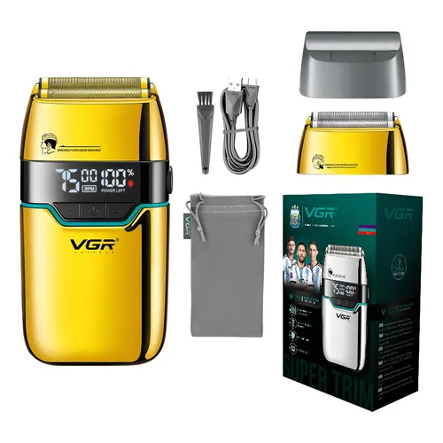 AFEITADORA MINI PORTATIL VGR V-350 RECARGABLE GOLD