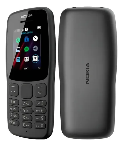 CELULAR NOKIA 106 TA-1564 DUAL SIM BLACK BANDA 850 190 2100