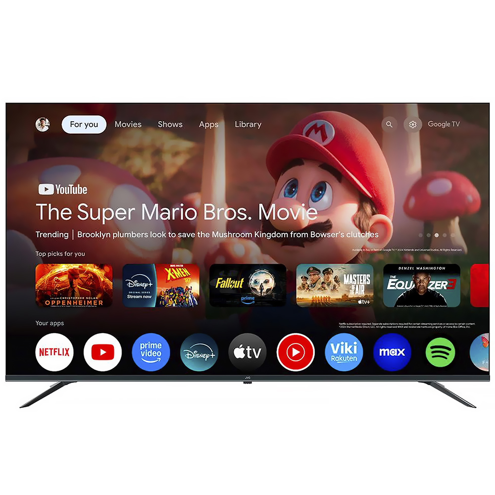 TV SMART 65 JVC 65KM858 QLED PRO 4K 120HZ GOOGLE TV HDMI BT ATMOS2 0 DOLBY BK