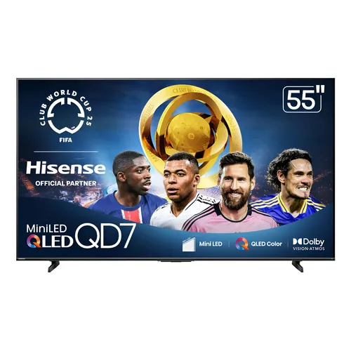 TV SMART 55  HISENSE 55QD7QF MINI LED 4K DOLBY ATMOS VOICE BT ALEXA HDR10+ BIVOLT
