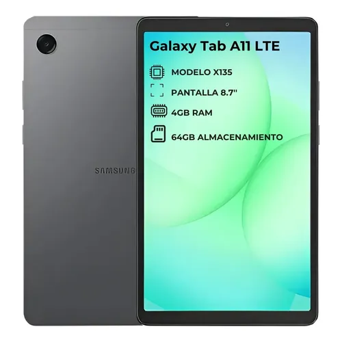 TABLET SAMSUNG TAB A11 SM-X135 LTE 8 7  8GB 128GB GRAY
