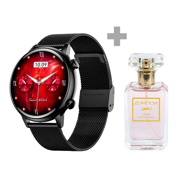 RELOJ SMART G-TIDE ROMANCE BLACK + PERF ZOHOOR KIT