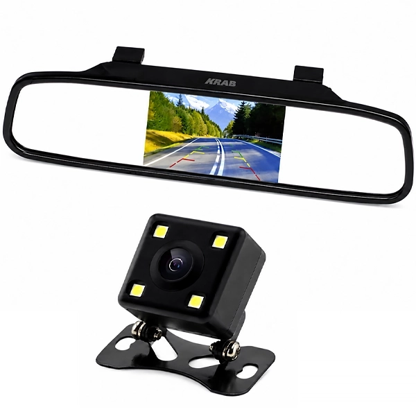 CAMARA P AUTO REVERSA KRAB KBCRD500 C  PANTALLA 4 3  LCD BLACK