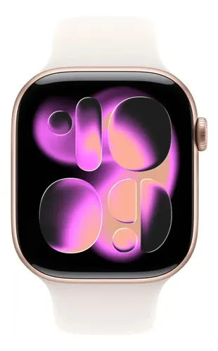 APPLE WATCH S11 46MM GPS MEV64LW A ROSE GOLD ALUM LIGHT BLUSH SPORT BAND S M