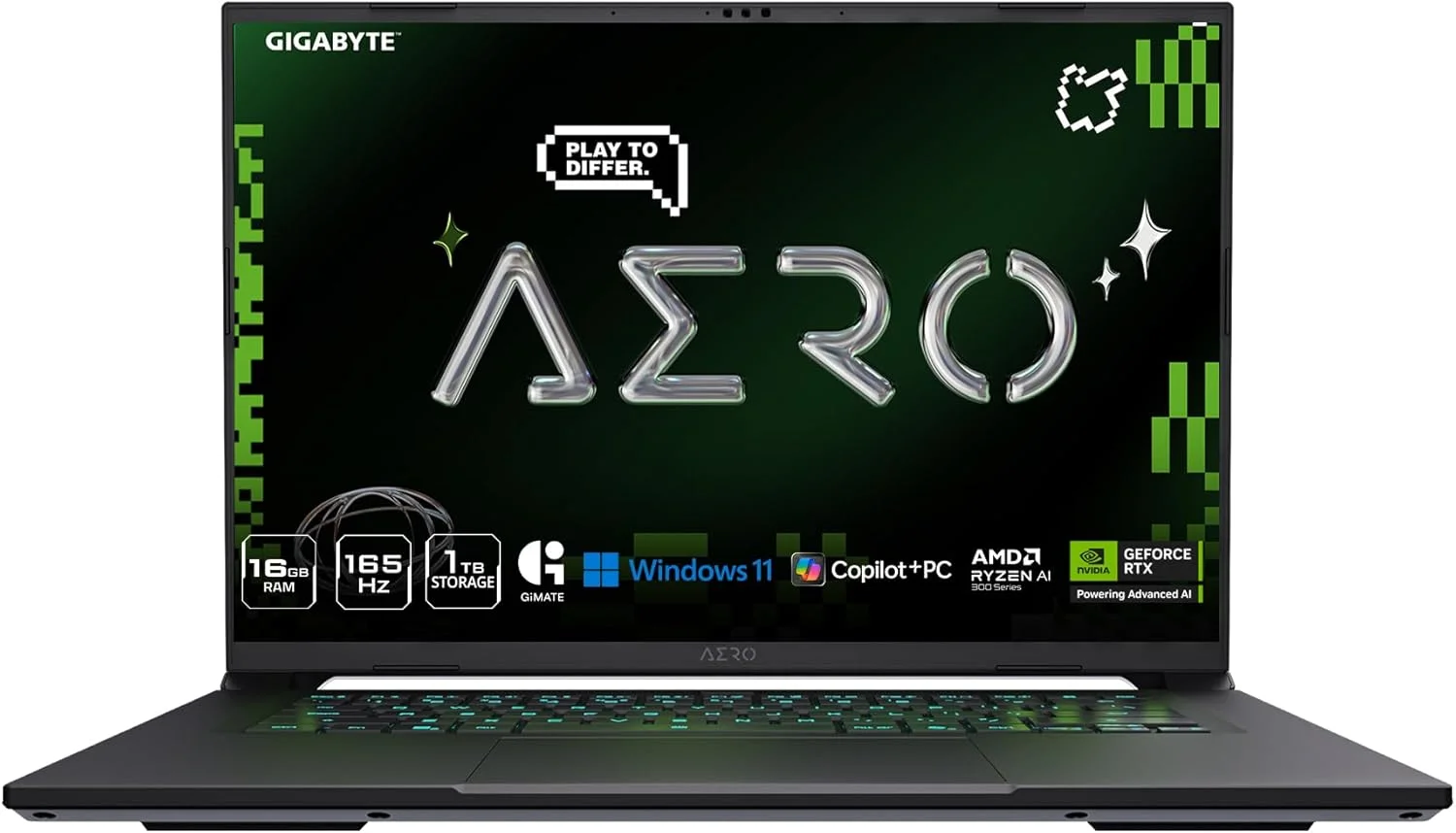 NOTEBOOK GIGABYTE AERO X16 2WHA3USC64DH IA R9 HX 370 32GBD5 1TBSSD 16  IPS 165HZ RTX5070 W11 ING W