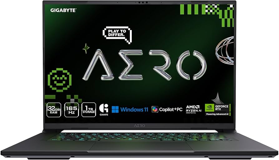 NOTEBOOK GIGABYTE AERO X16 2WHA3USC64AH IA R9 HX 370 32GBD5 1TBSSD 16  IPS 165HZ RTX5070 W11 ING G