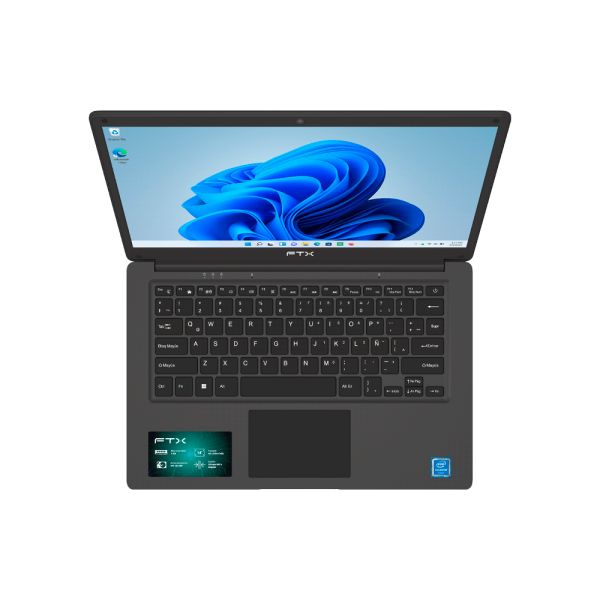 NOTEBOOK FTX N14-C2564ES CEL-N4020 2 8GHZ 4GB 256SSD 14 1  W11 ESP GRAY 1GTA PY + FUNDA